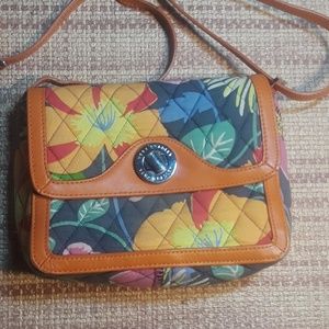 VERA BRADLEY mini turnlock crossbody  bag /purse.